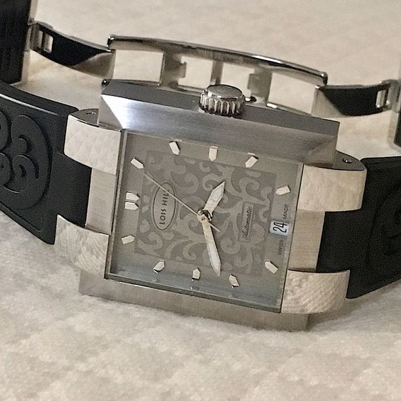 LOIS HILL Grey Scroll Face Automatic Movement Swiss Watch main image 10